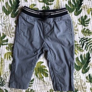 Baby boy chino pants, blue grey, size 6 months